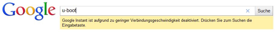 Bild: Google-Instant deaktiviert